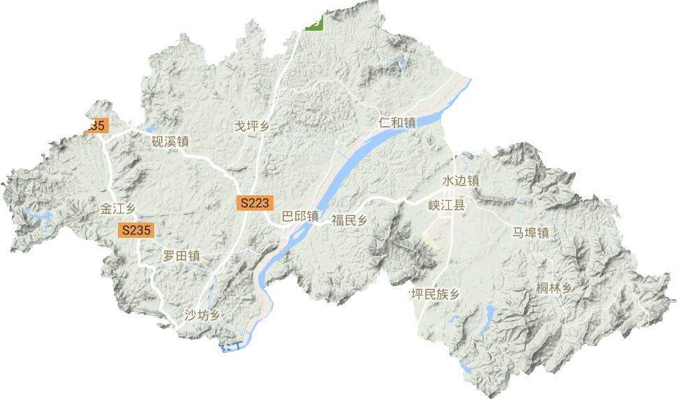 峽江縣地形圖