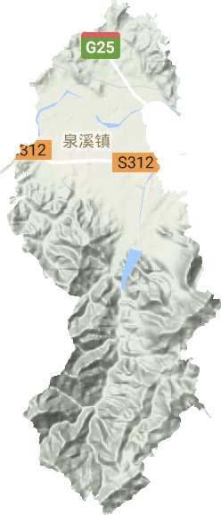 泉溪鎮(zhèn)地形圖