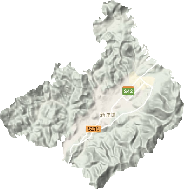 新渥鎮地形圖