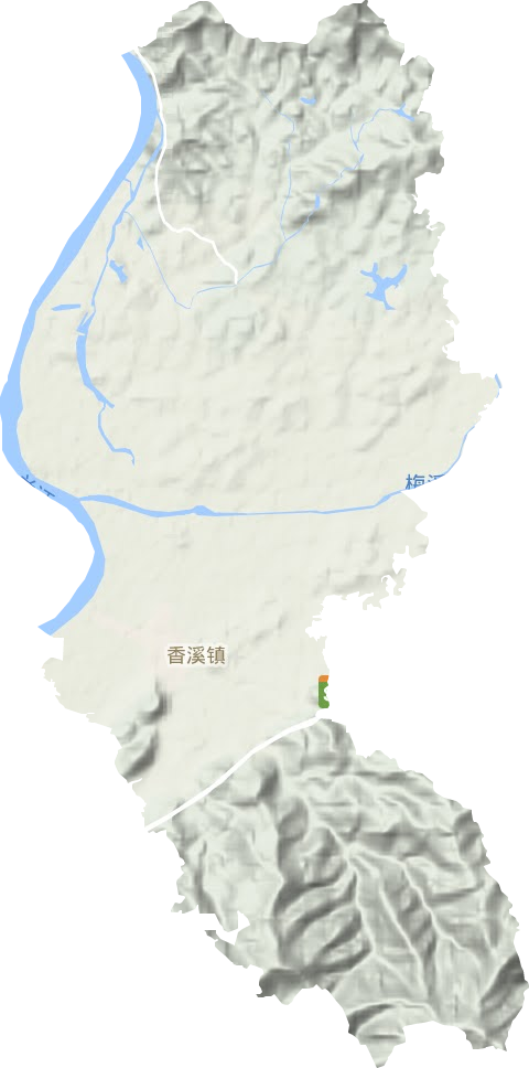 香溪鎮(zhèn)地形圖