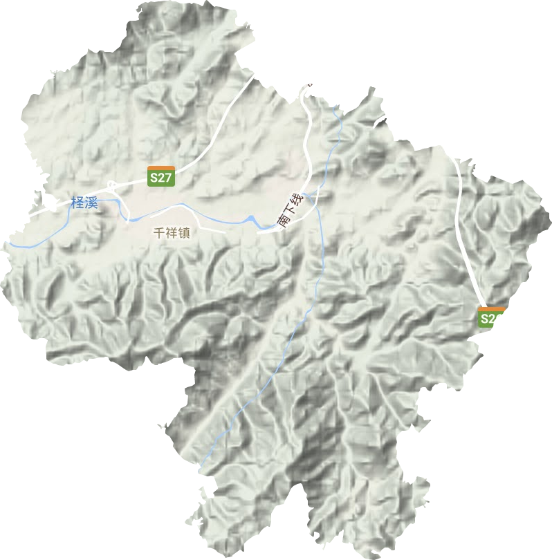 千祥鎮(zhèn)地形圖