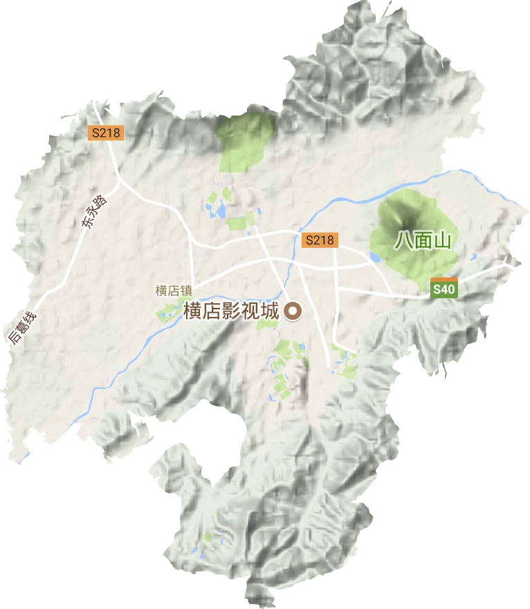 橫店鎮地形圖