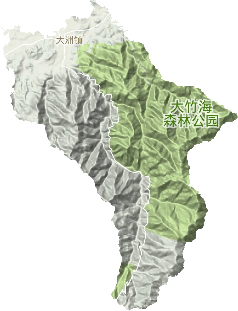 大洲鎮(zhèn)地形圖