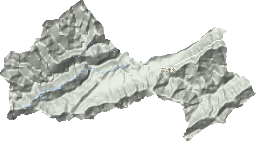 灰坪鄉地形圖