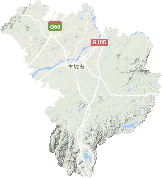 豐城市地形圖