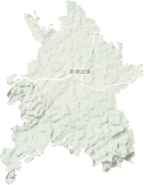 新塘邊鎮(zhèn)地形圖
