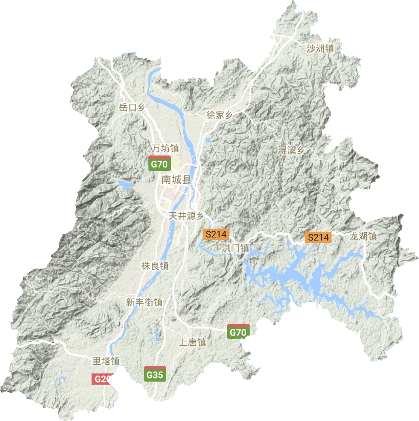 南城縣地形圖