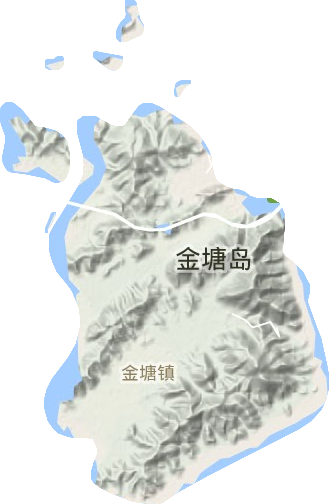 金塘鎮(zhèn)地形圖