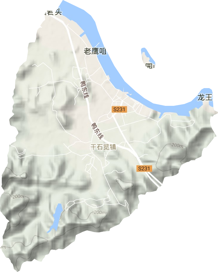 干覽鎮地形圖