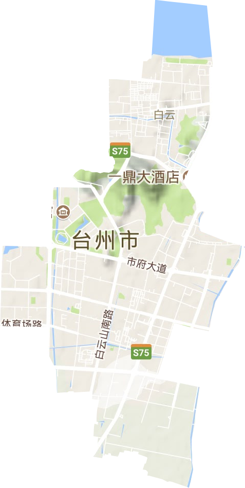 白云街道地形圖