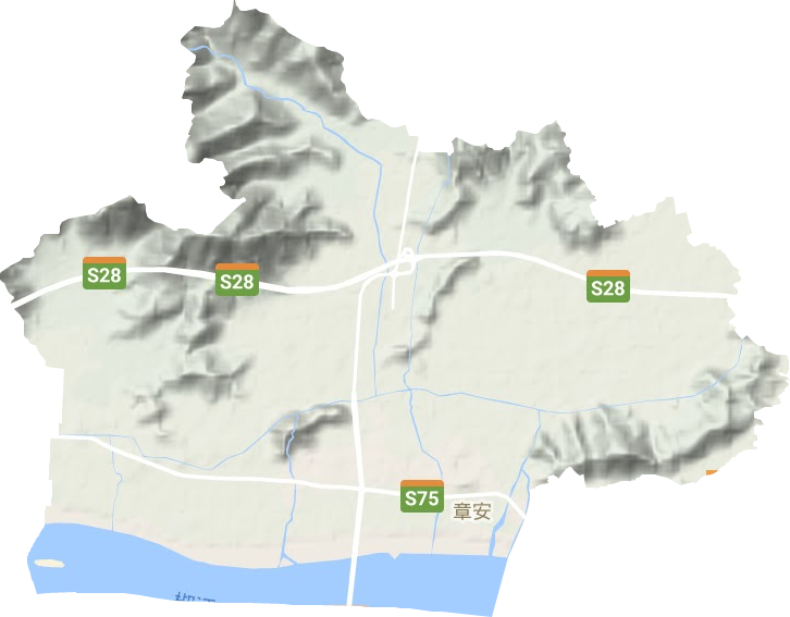 章安街道地形圖