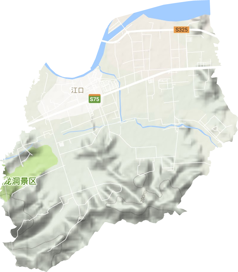 江口街道地形圖