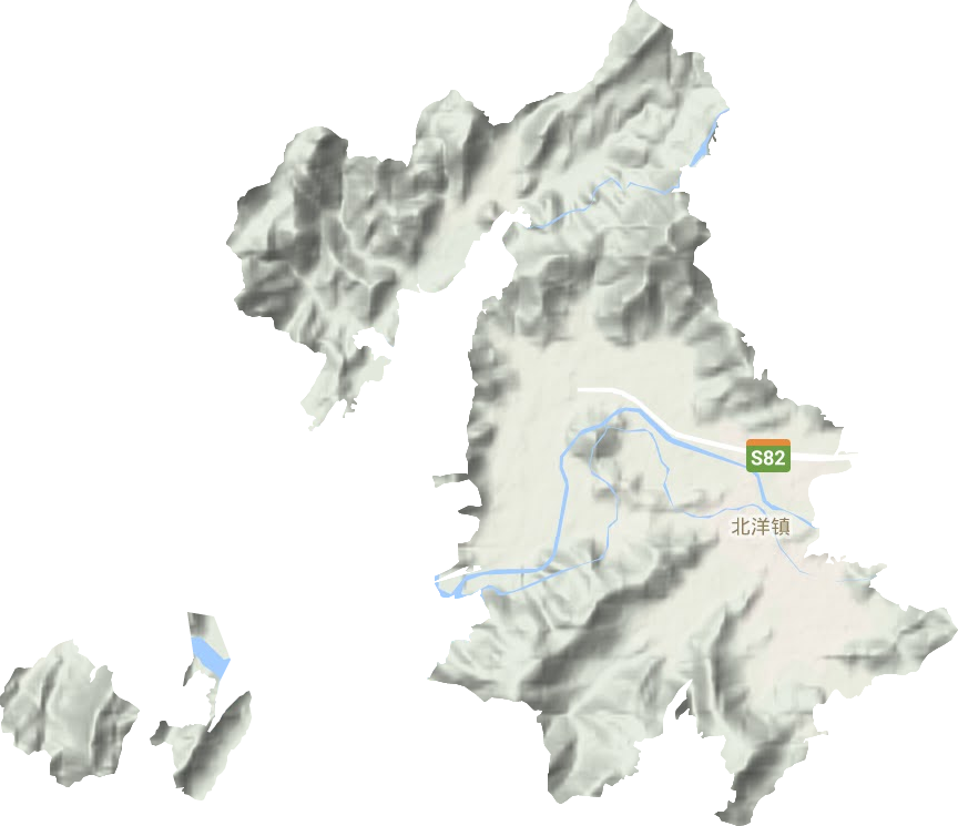 北洋鎮(zhèn)地形圖
