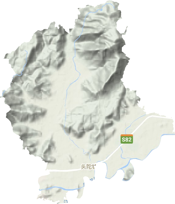 頭陀鎮地形圖