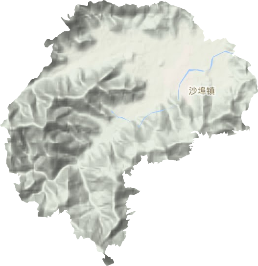 沙埠鎮地形圖