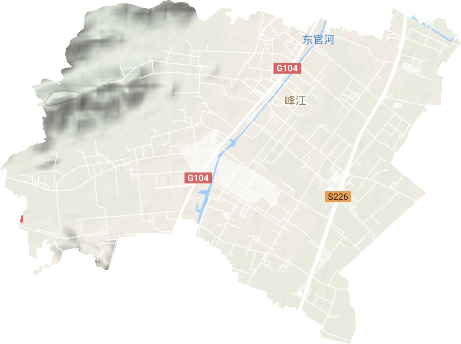 峰江街道地形圖