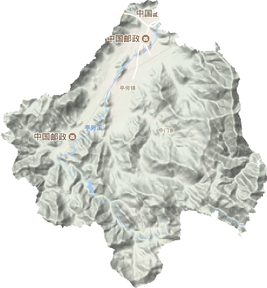 亭旁鎮地形圖