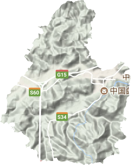 高枧鄉(xiāng)地形圖