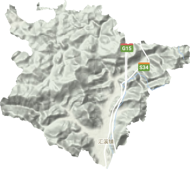 匯溪鎮地形圖