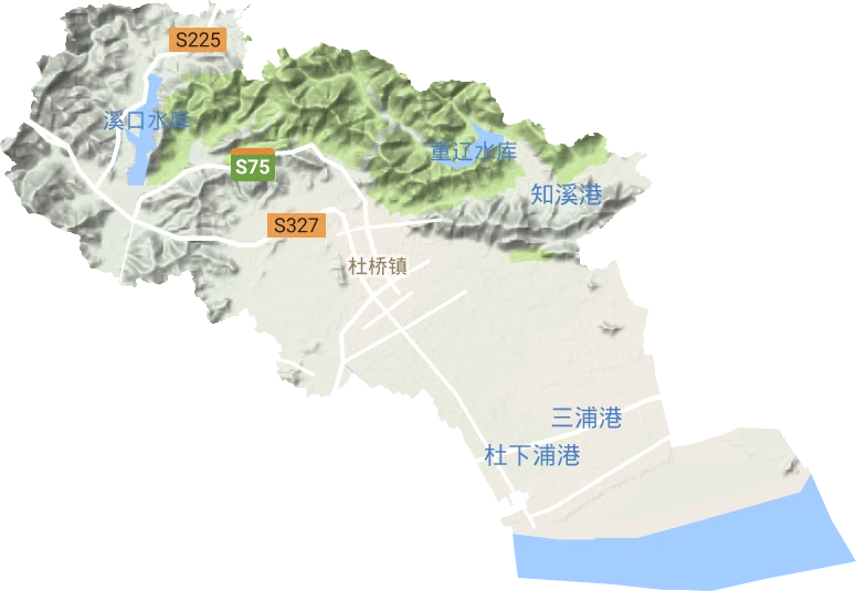 杜橋鎮(zhèn)地形圖