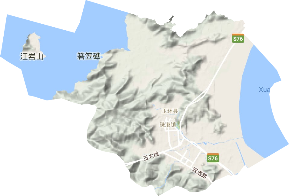 玉城街道地形圖