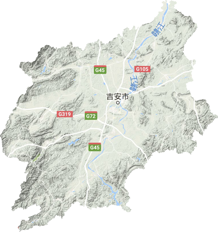 吉安市地形圖