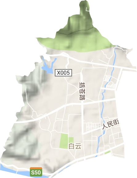 白云街道地形圖