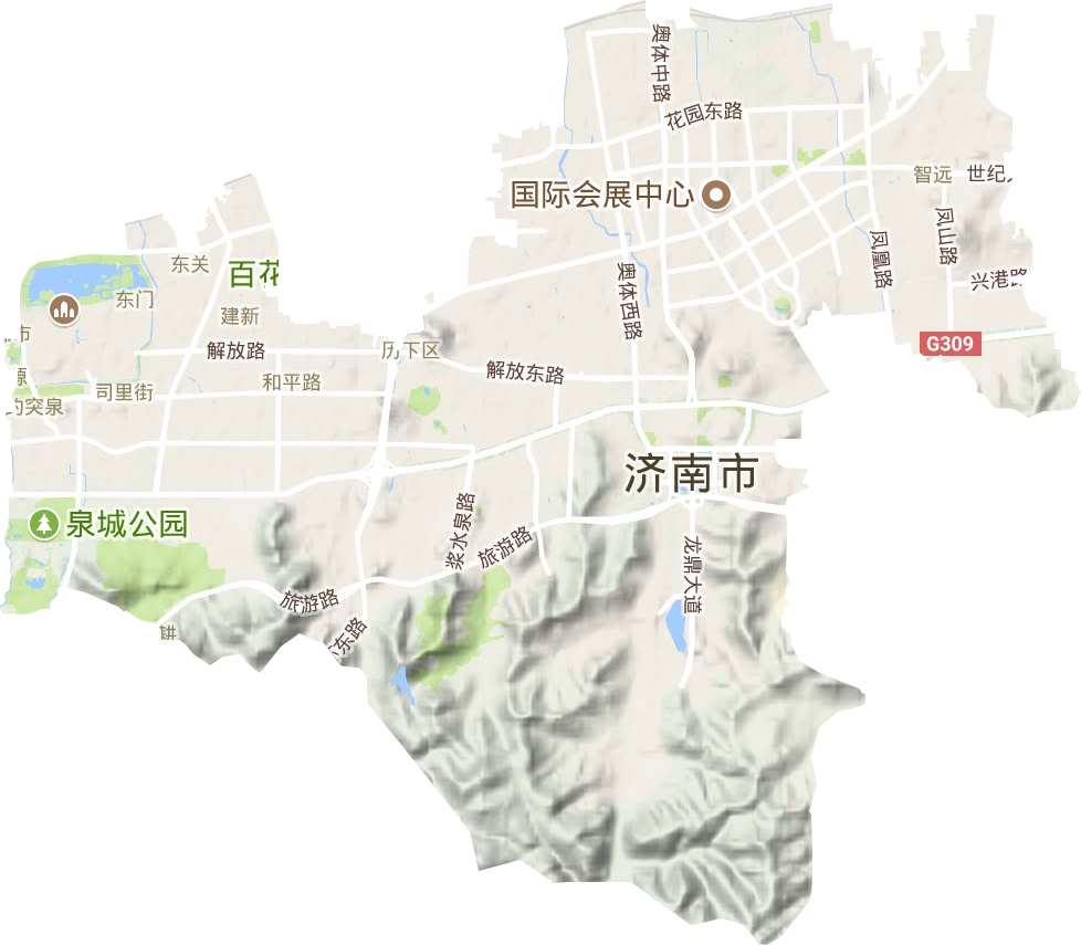 歷下區地形圖