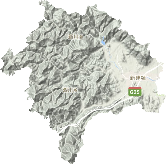 新建鎮地形圖