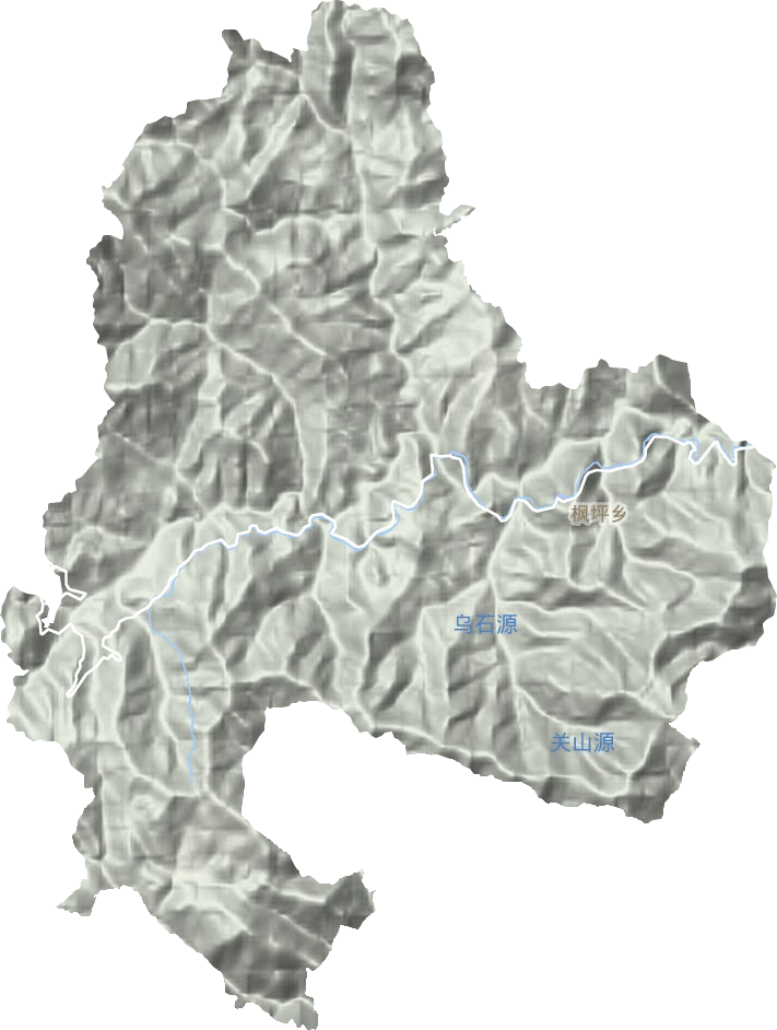 楓坪鄉地形圖