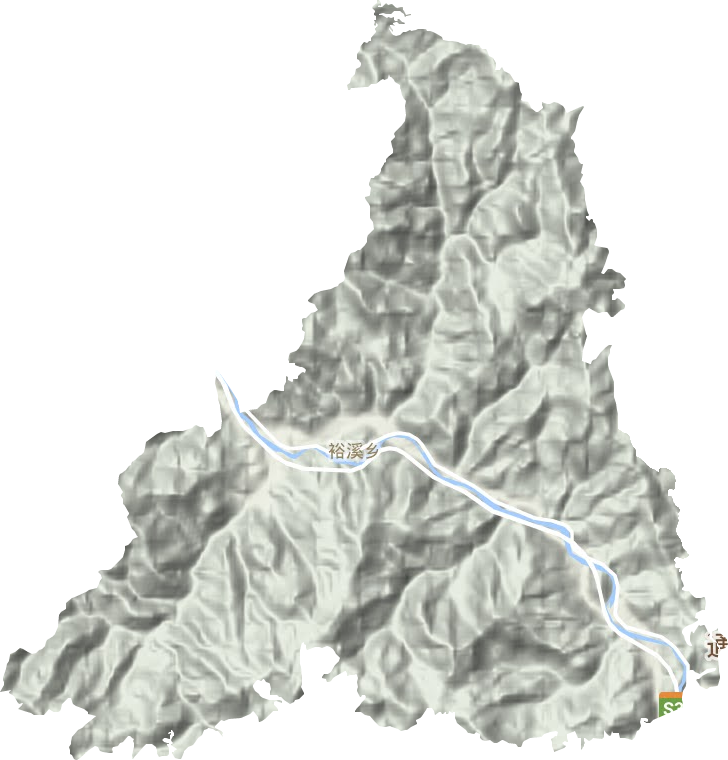 裕溪鄉地形圖