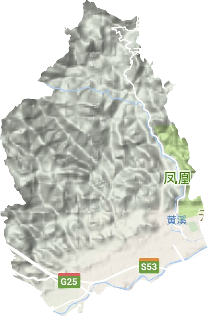 鳳凰山街道地形圖