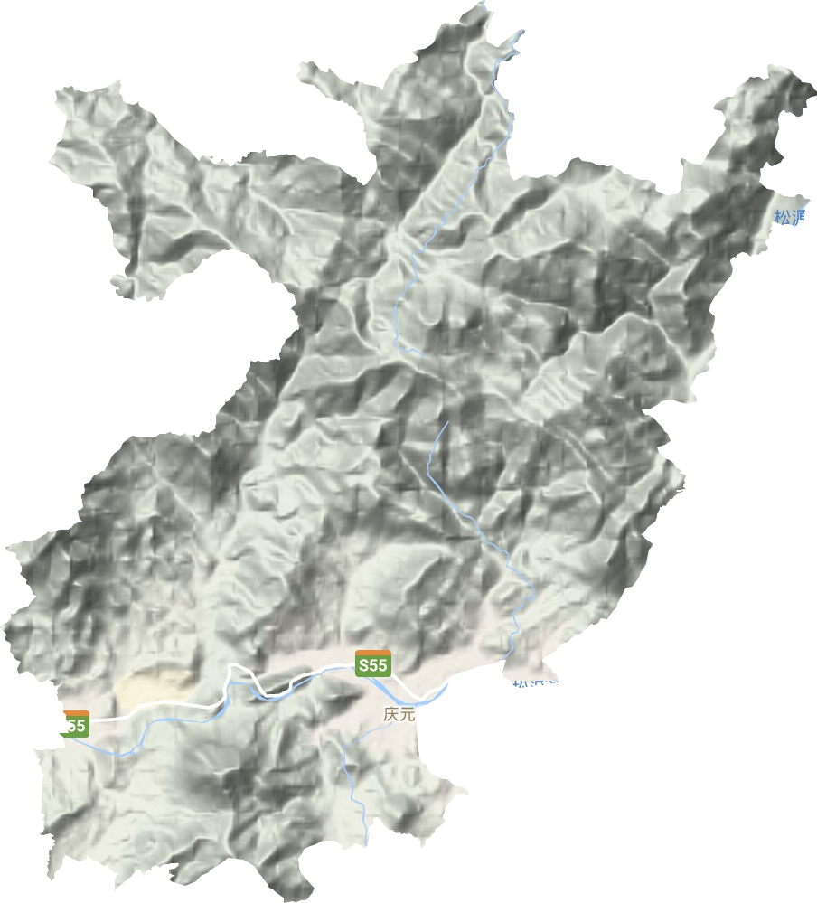松源街道地形圖