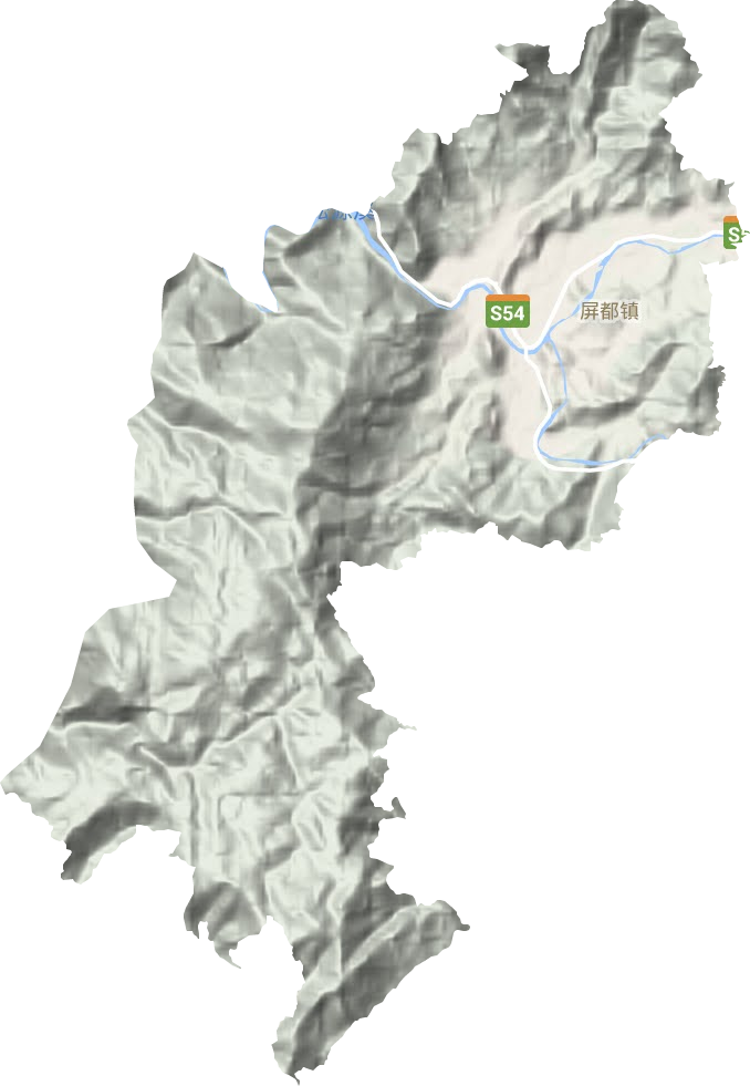 屏都街道地形圖
