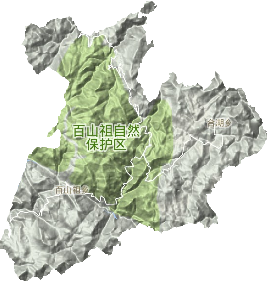 百山祖鎮(zhèn)地形圖