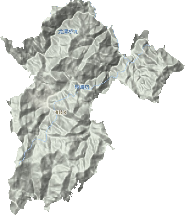 梅岐鄉地形圖