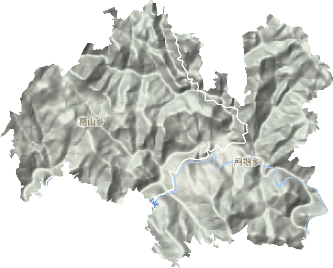 鸕鶿鄉(xiāng)地形圖