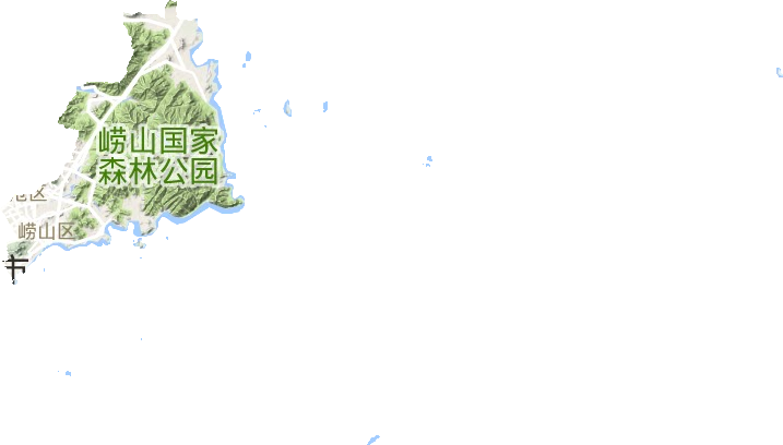 嶗山區地形圖