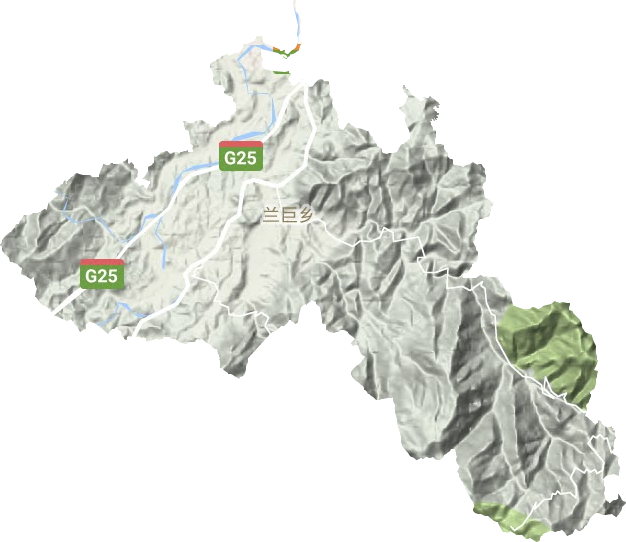 蘭巨鄉地形圖