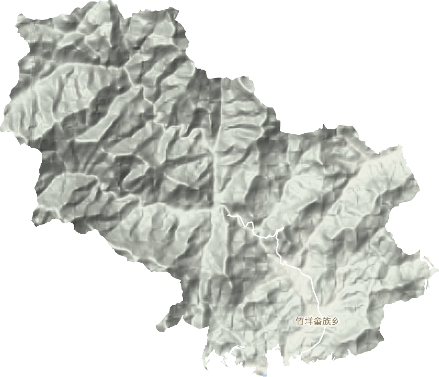 竹垟畬族鄉地形圖