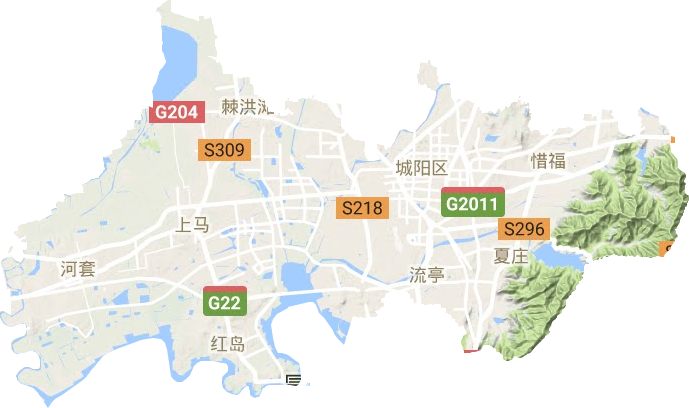 城陽區(qū)地形圖