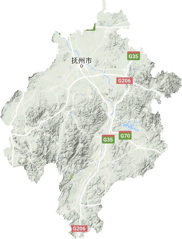 撫州市地形圖