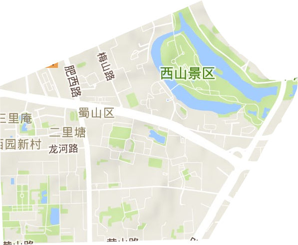 三里庵街道地形圖
