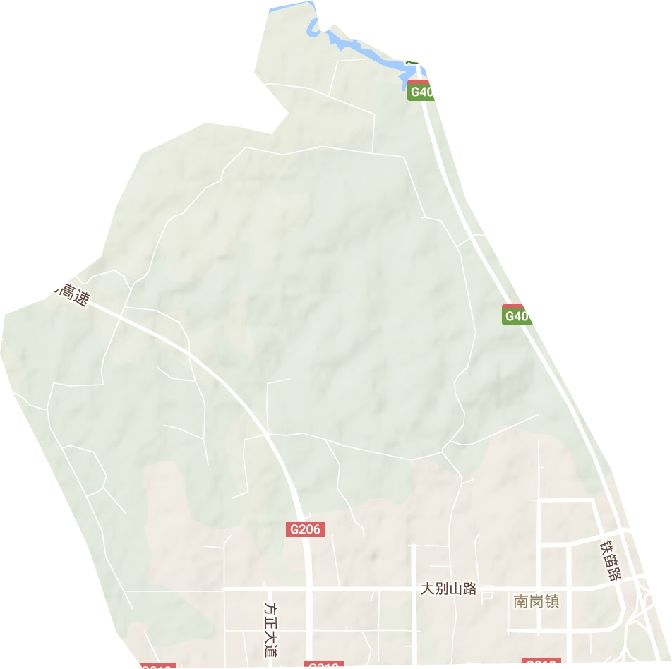 南崗鎮地形圖