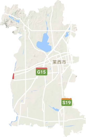 萊西市地形圖