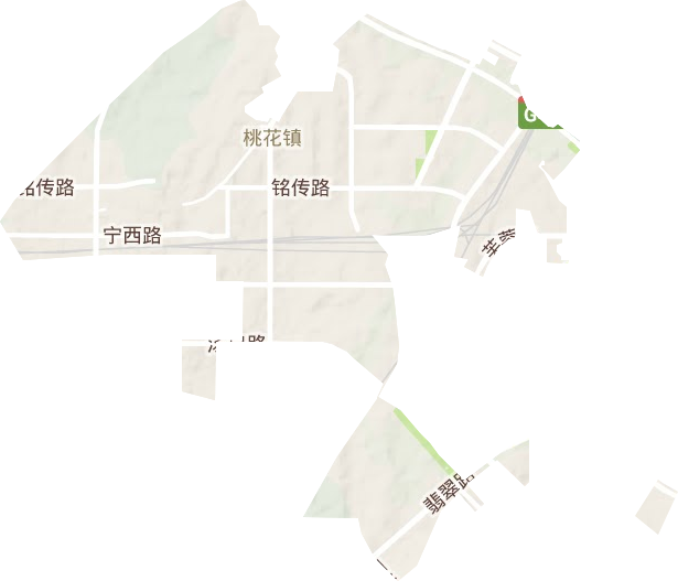 桃花鎮(zhèn)地形圖