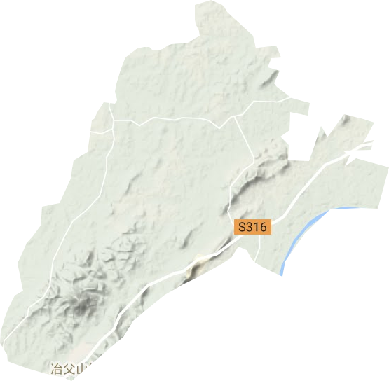 冶父山鎮地形圖