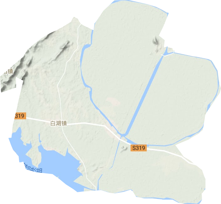 白湖鎮(zhèn)地形圖