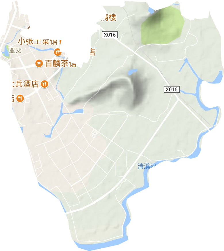 亞父街道地形圖
