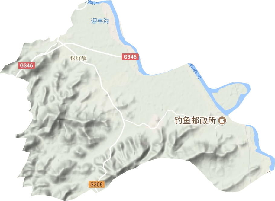 銀屏鎮地形圖